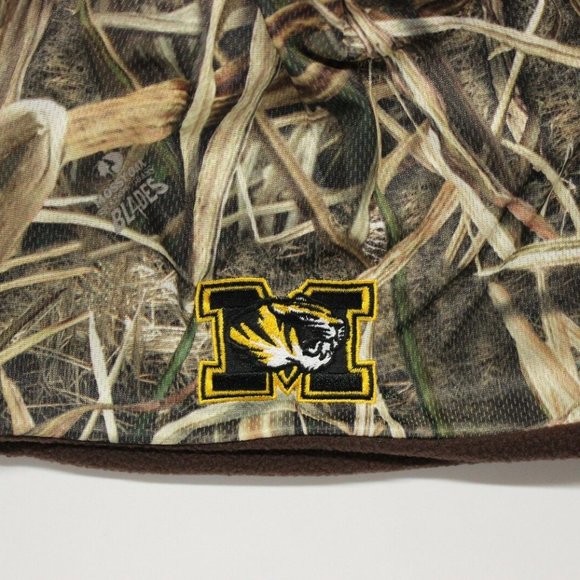 Men's Mossy Oak Top Of The World Missouri Tigers Camouflage Knit Cap Beanie Hat - Picture 2 of 4